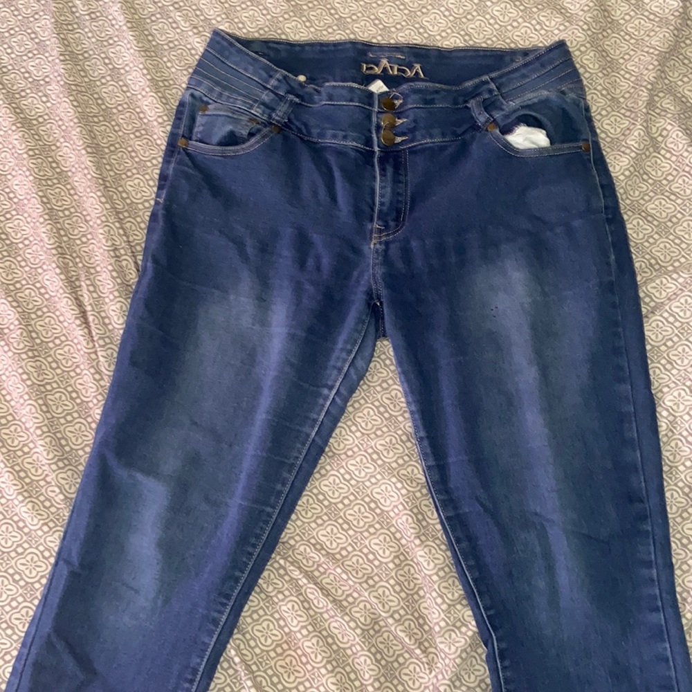 Dark blue jeans